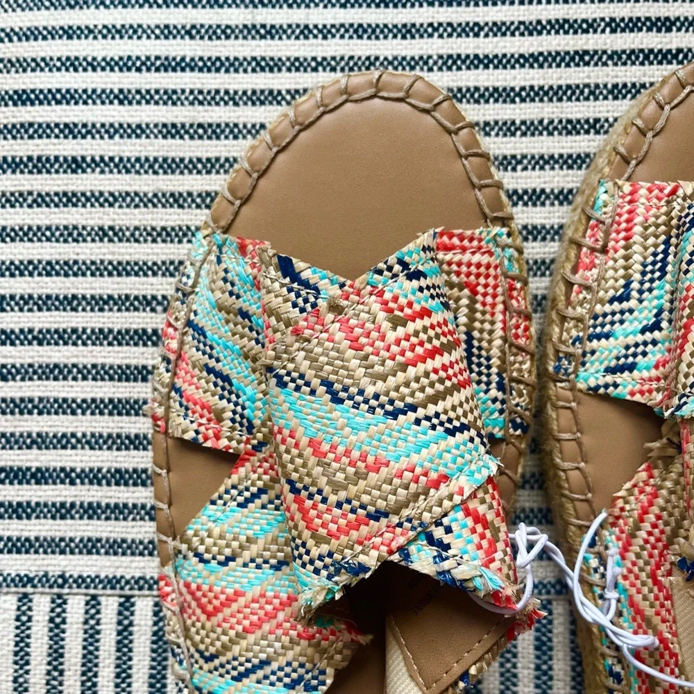 🆕 11 Universal Thread Sonya Woven Slide Sandals NWT